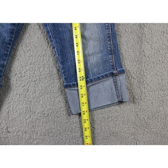 Fubu Jeans Womens 9/10 Denim Jeweled Rhinestone Cropped Y2K Vintage Hong Kong - Picture 9 of 10